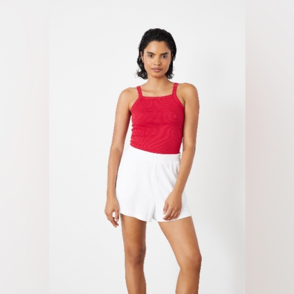 WSLY‎ Bandier Bleecker Ribbed Straight Neck Cami Dragon Fruit Red BW202117 L